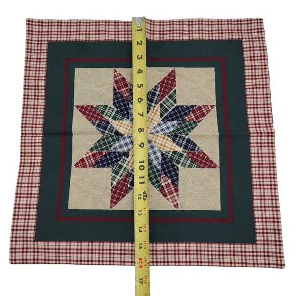 Four Reversible Star Napkins Red, Green, Brown and Blue Patchwork Cotton, Cherri - Picture 8 of 10